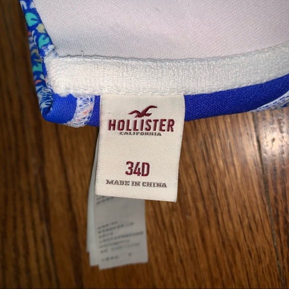 Hollister Blue Underwire Push-Up Bikini Top 34D - Picture 5 of 5
